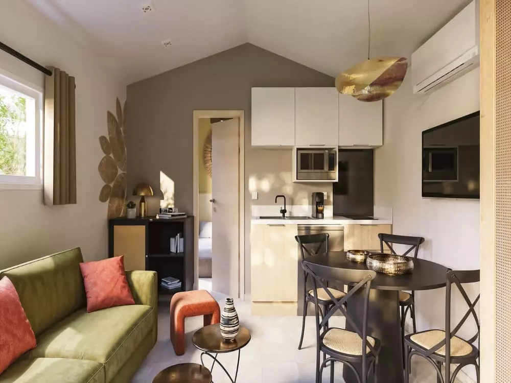 lodges ethniques-lodges confort plus pour 4 personnes en Vendée - terrasse 